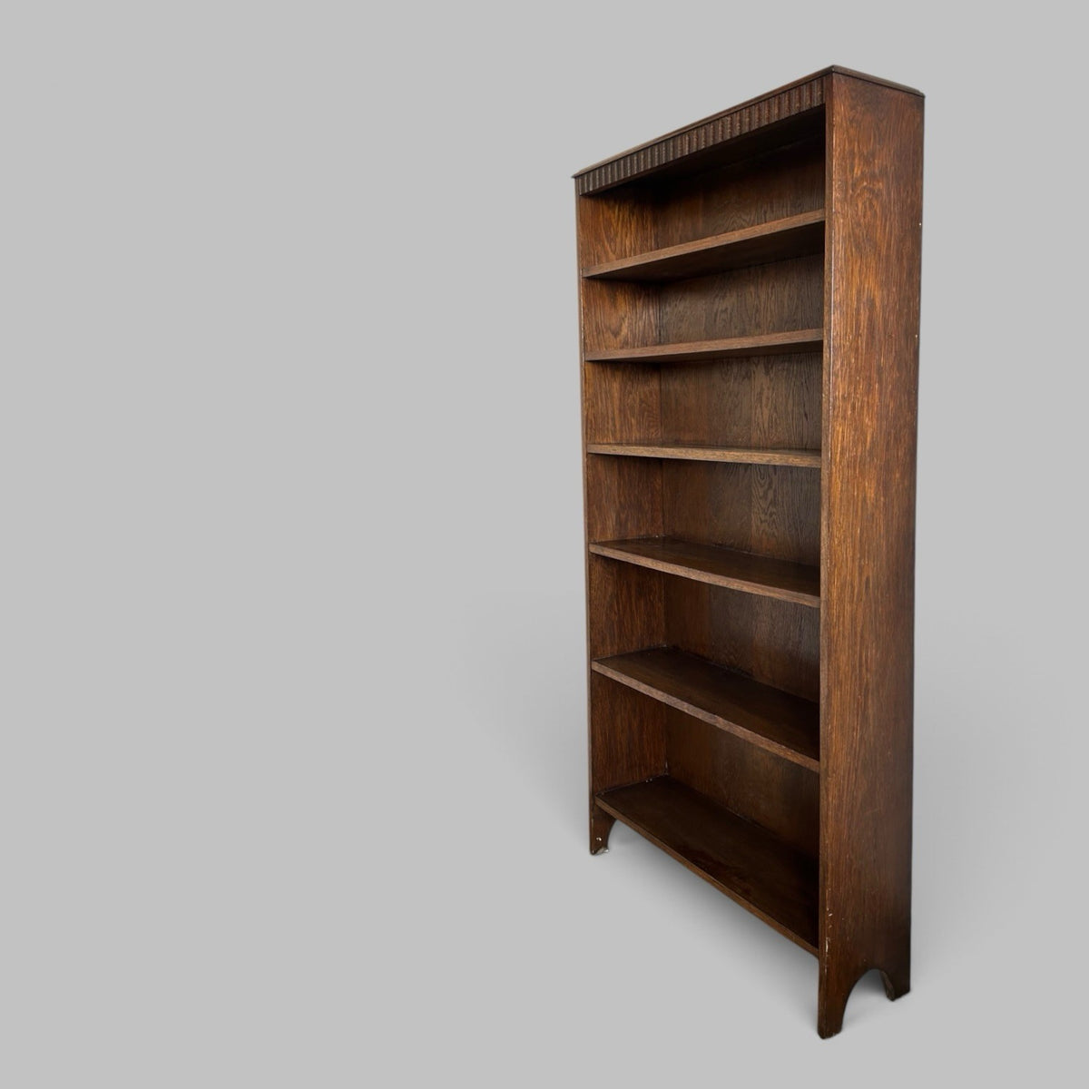 Early 20th Century Oak Open Bookcase