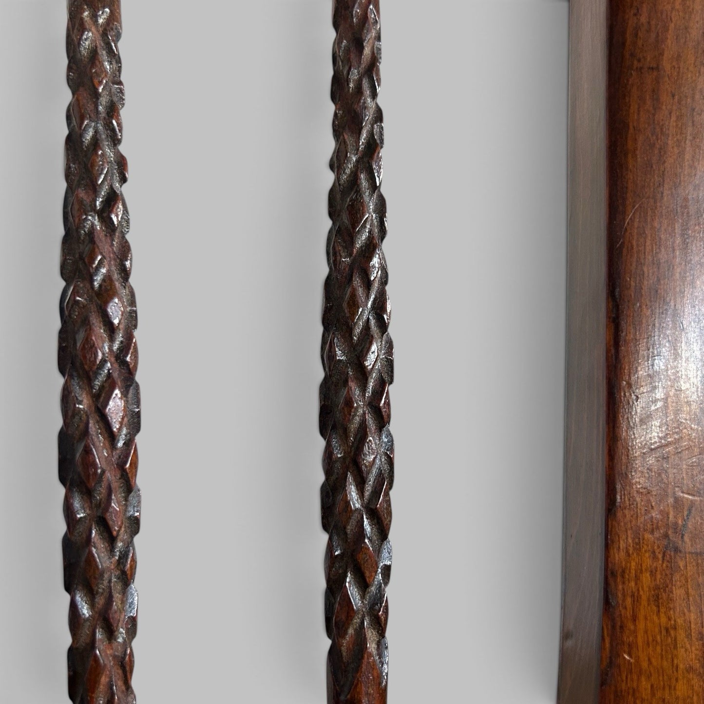 Edwardian Oak Side Chair with Barley Twist Back
