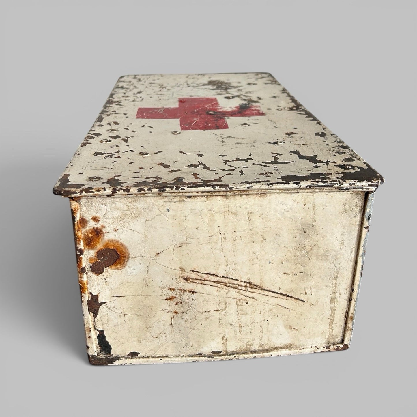 Vintage Military First Aid Box Wall Mounted Medical Cabinet