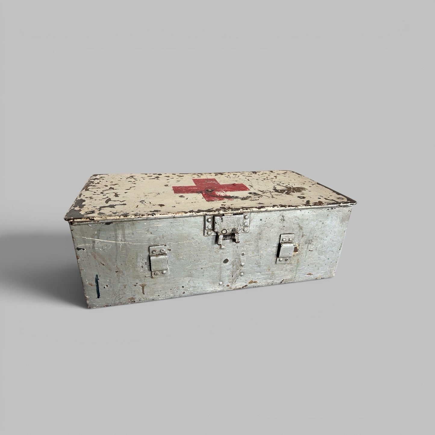 Vintage Military First Aid Box Wall Mounted Medical Cabinet