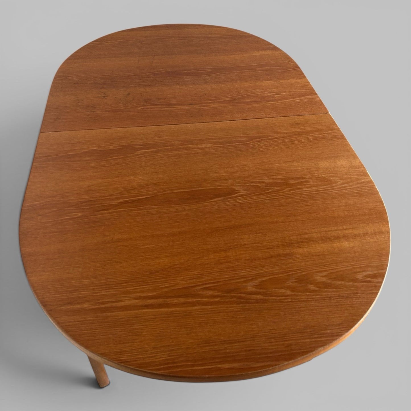 Mid Century Teak Extending Oval Dining Table