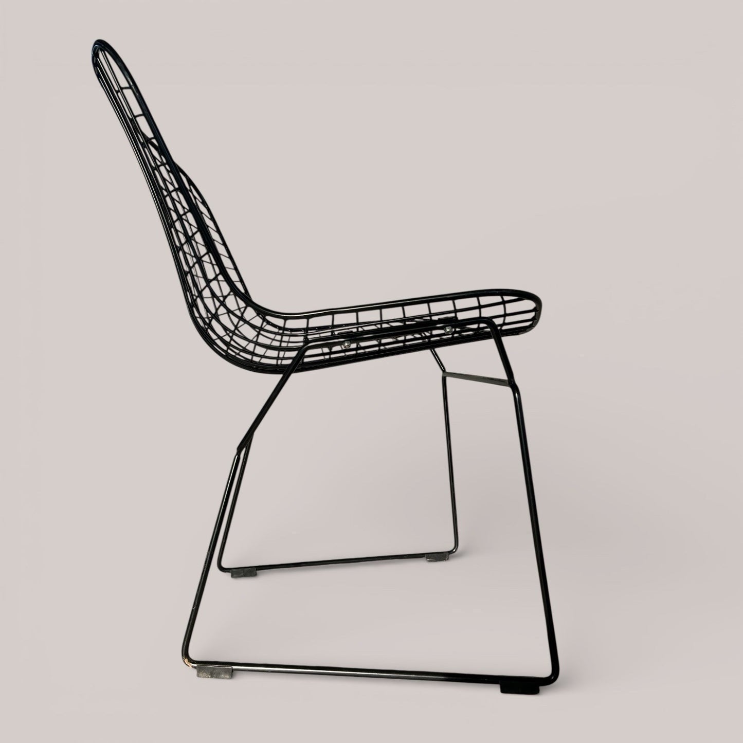 Harry Bertoia style Wire Side Chair – Black
