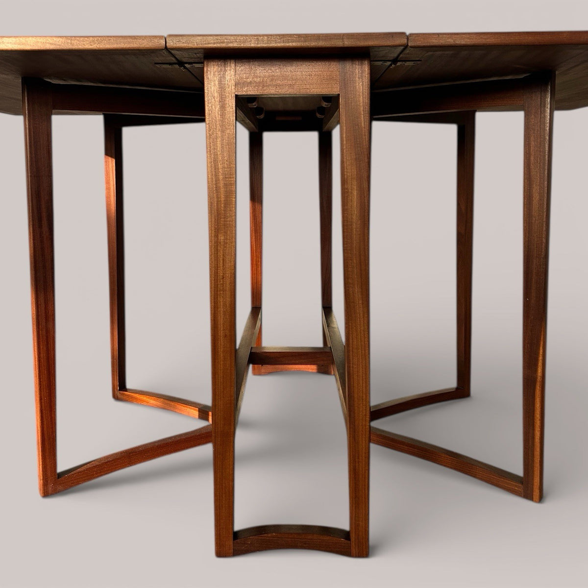 Mid-century teak drop leaf dining table