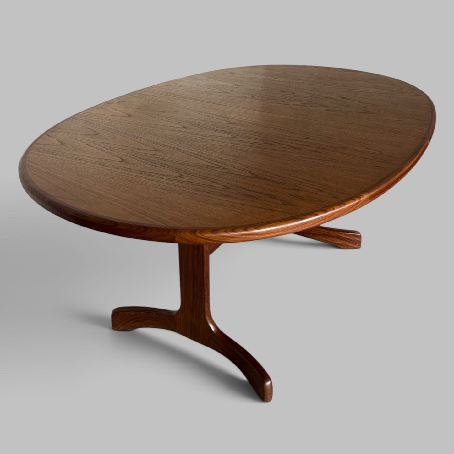 Mid Century G Plan Fresco Teak Extending Oval Dining Table - Vintage 1970s