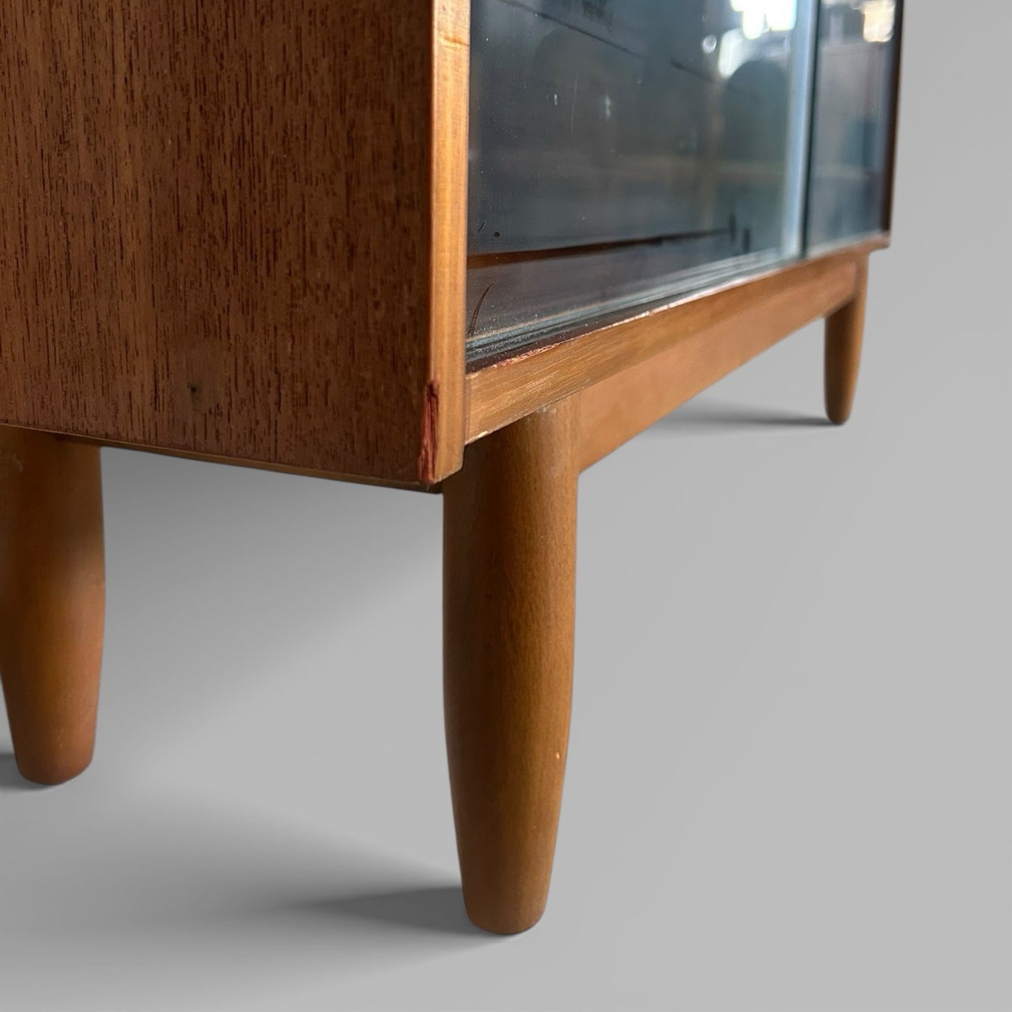 Mid Century Teak Glazed Bookcase