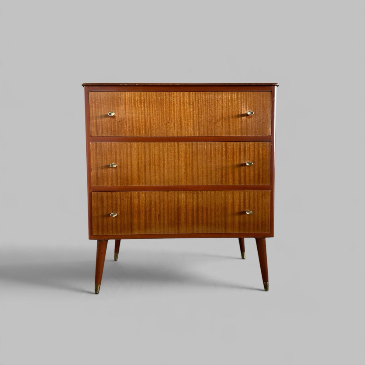 1960s Mid Century Three Drawer Chest of Drawers