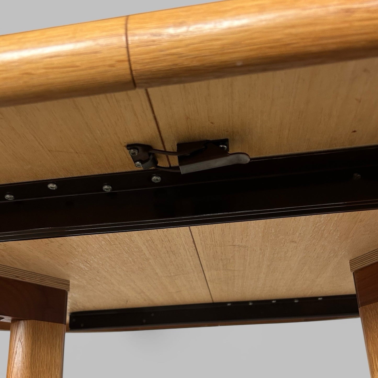 Danish Blonde Wood Double Extending Dining Table