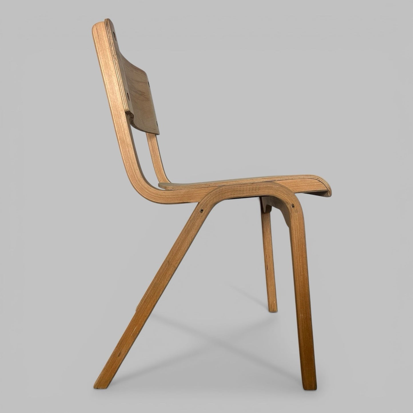Pair of Bentwood Stacking School Chairs