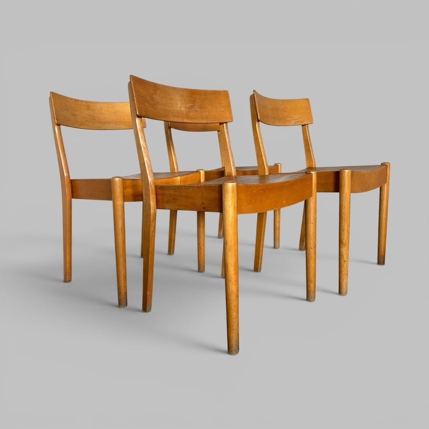 Danish Beech Stacking Dining Chairs - by FDB Møbler