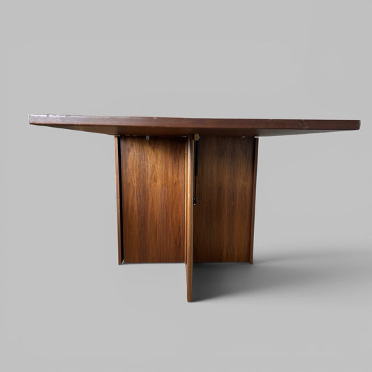 Skovby Danish Teak Drop Leaf Dining Table with Storage