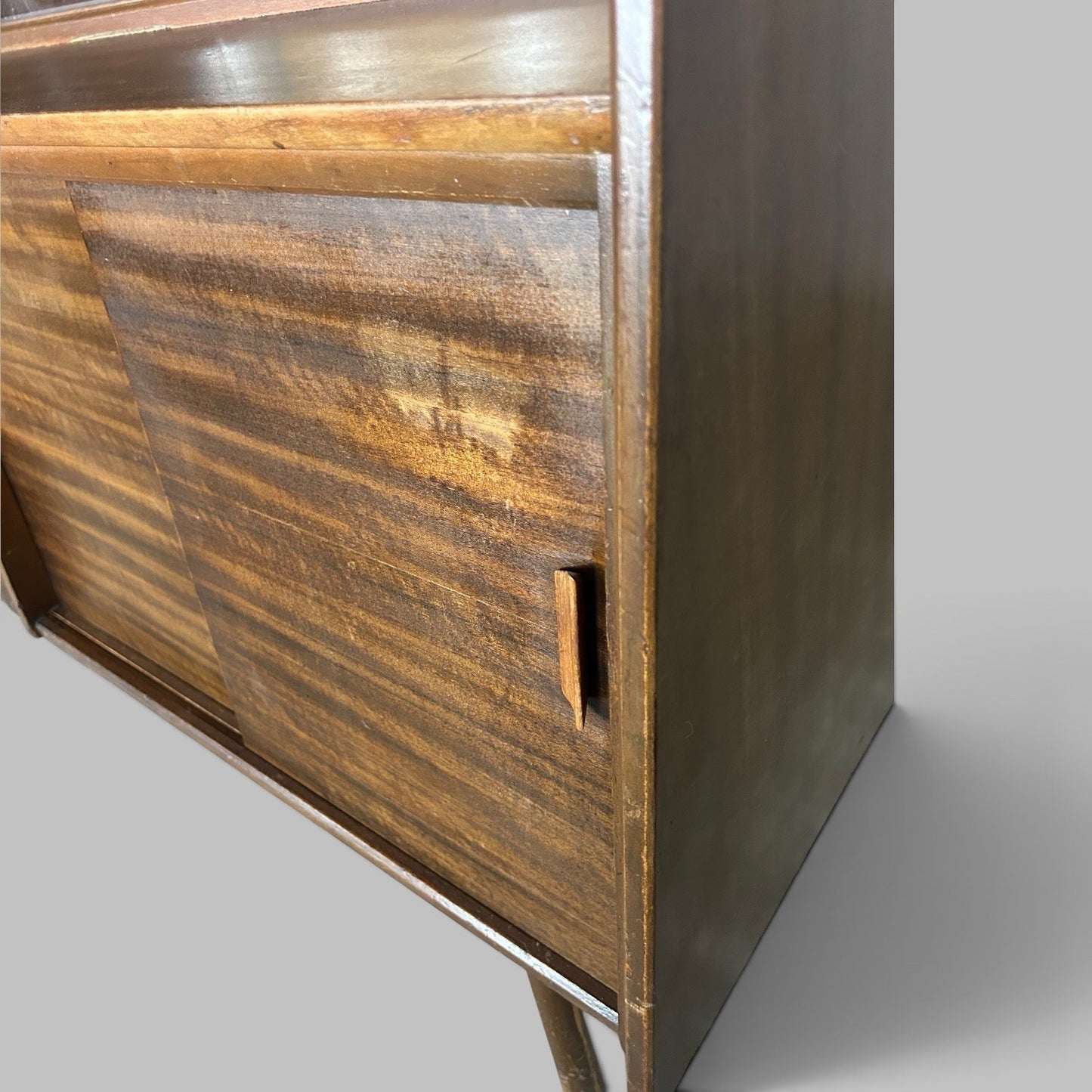 Mid Century Walnut Highboard Drinks Cabinet by F.D. Welters