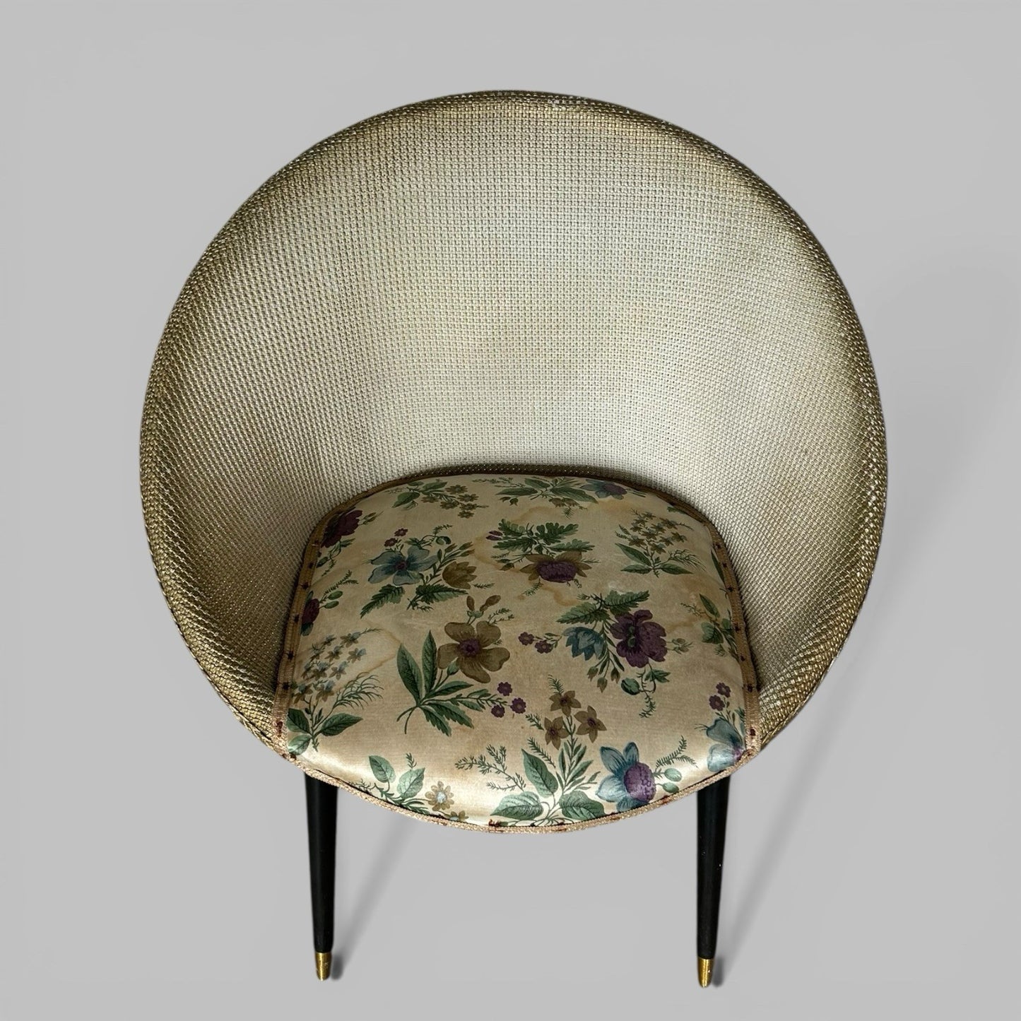 Mid Century Lloyd Loom Style Occasional Chair Sputnik Form Bedroom Chair