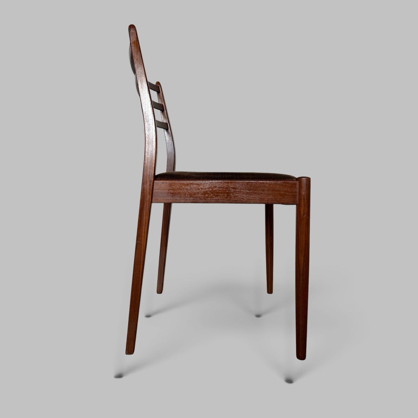 Vintage G Plan Teak Dining Chairs – Original Brown Velour Seats