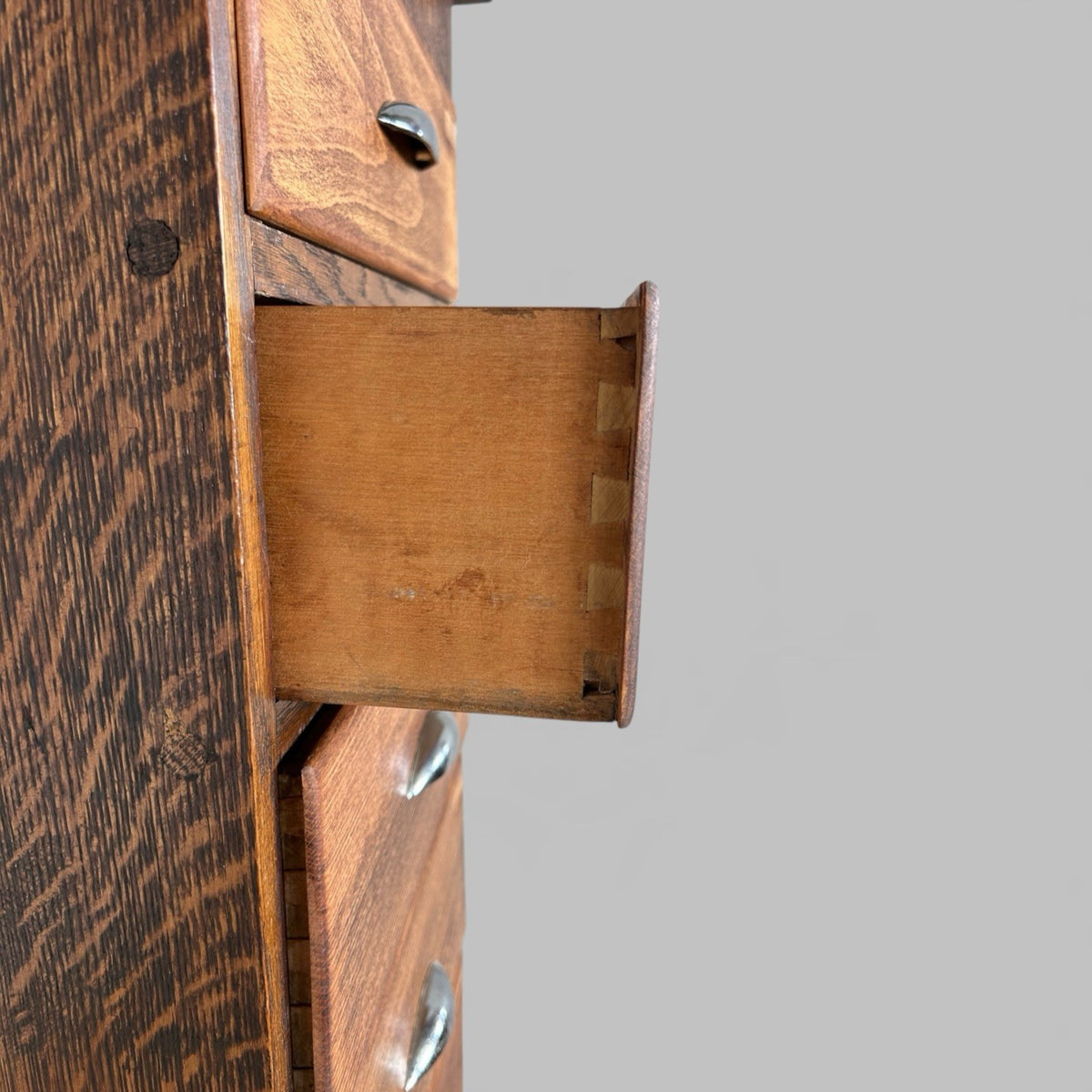 Solid Oak Slim Seven Drawer Chest