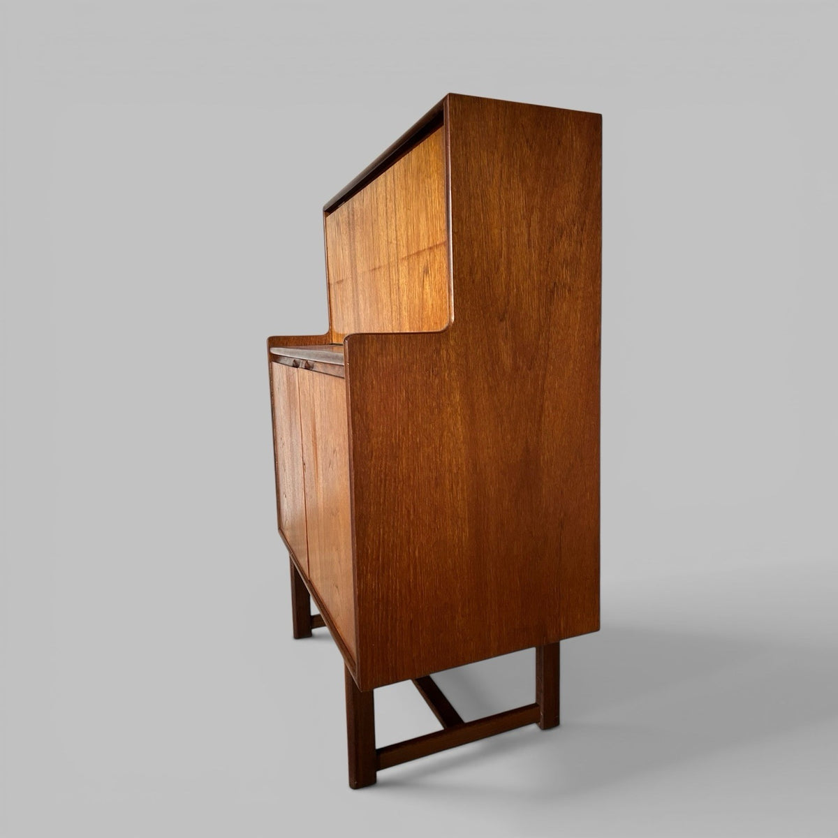 Turnidge of London Teak Bureau Mid Century Writing Desk