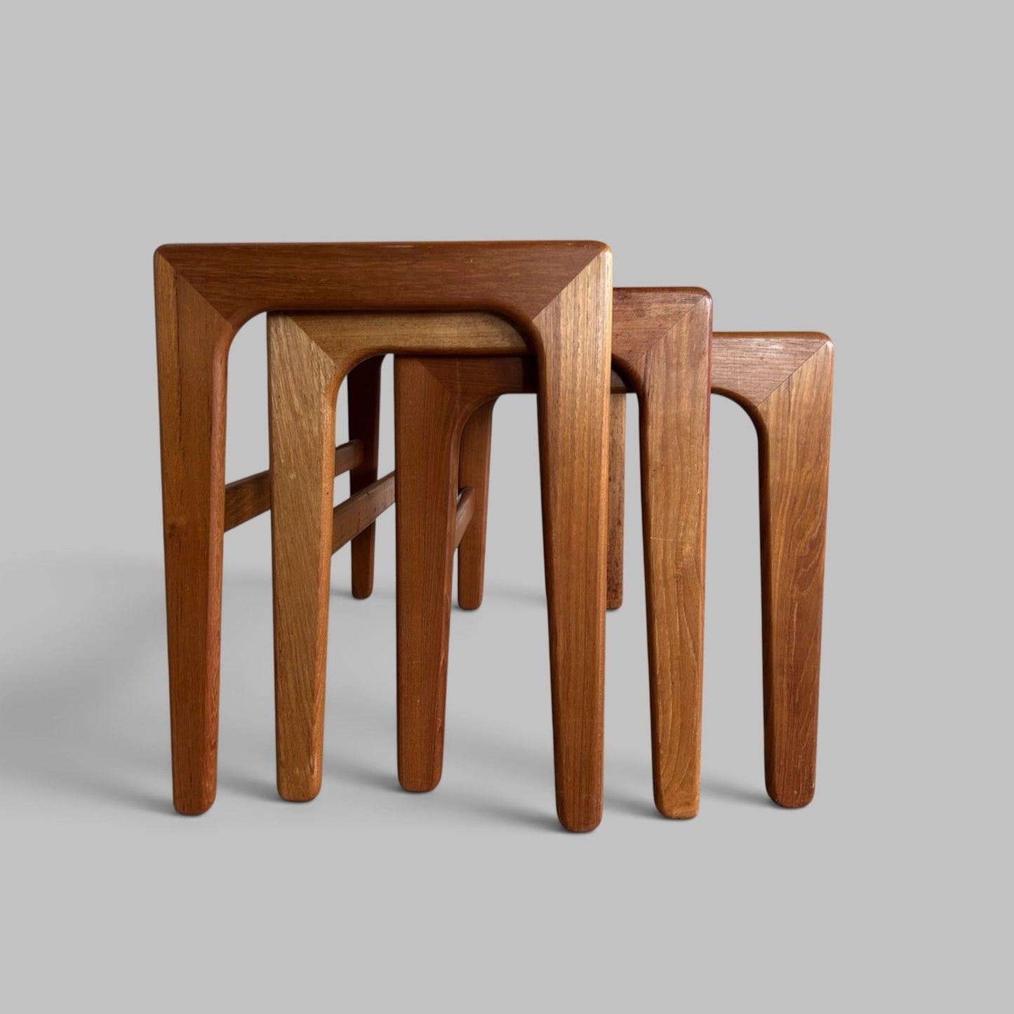 Danish Style Teak Nest of Three Tables