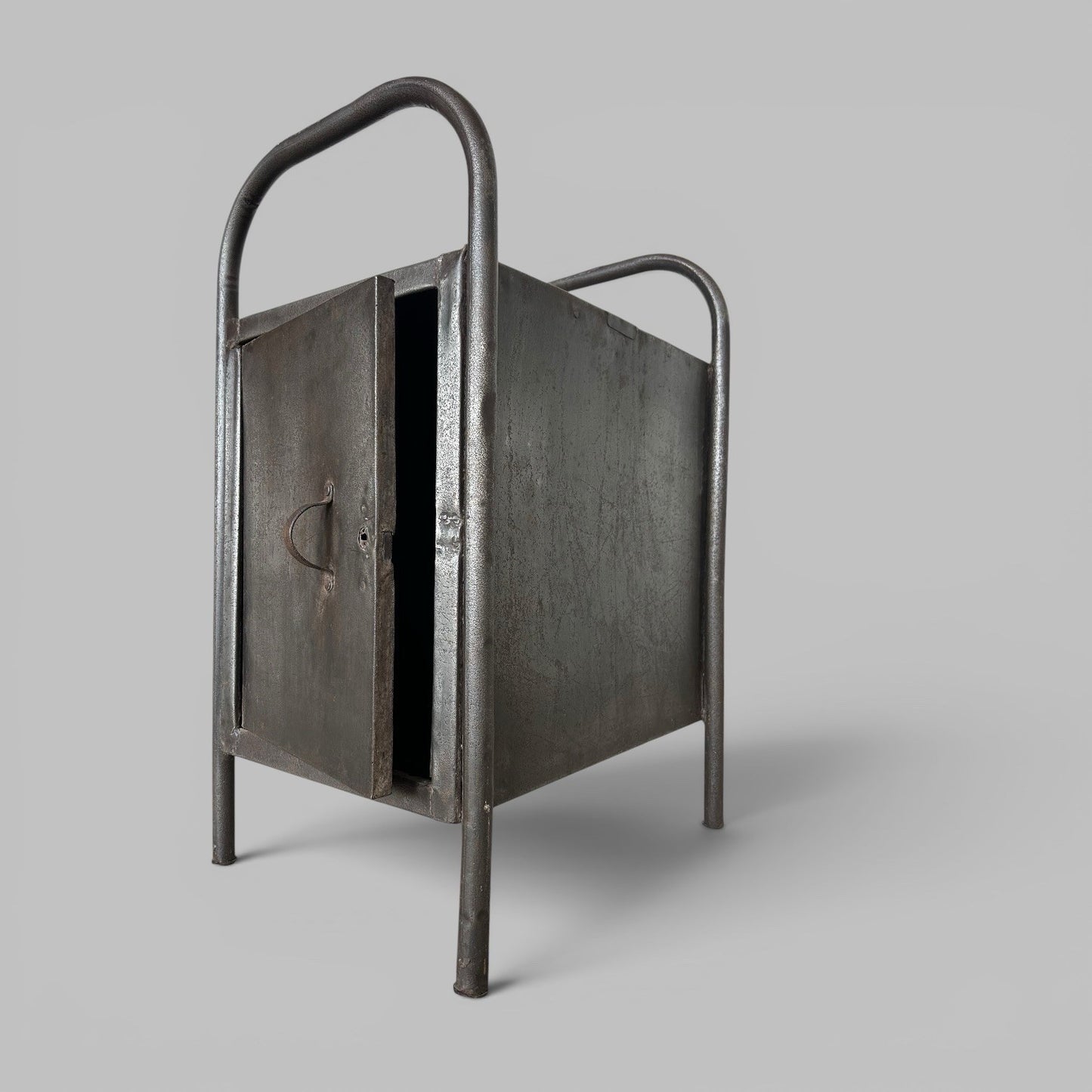 Industrial Metal Cabinet Side Table Vintage Steel Locker Cabinet