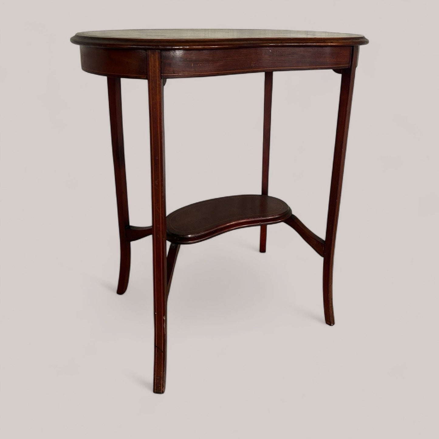 Antique Kidney-Shaped Occasional Table