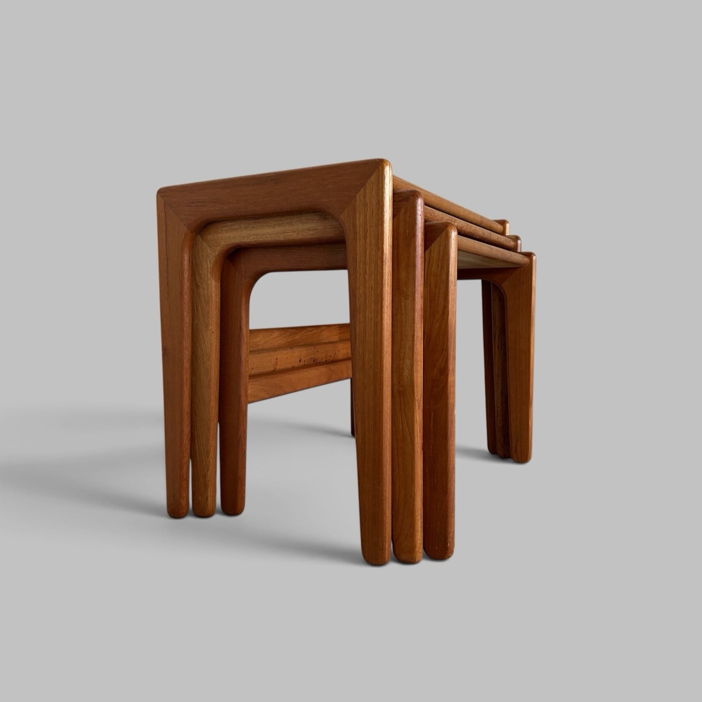 Danish Style Teak Nest of Three Tables