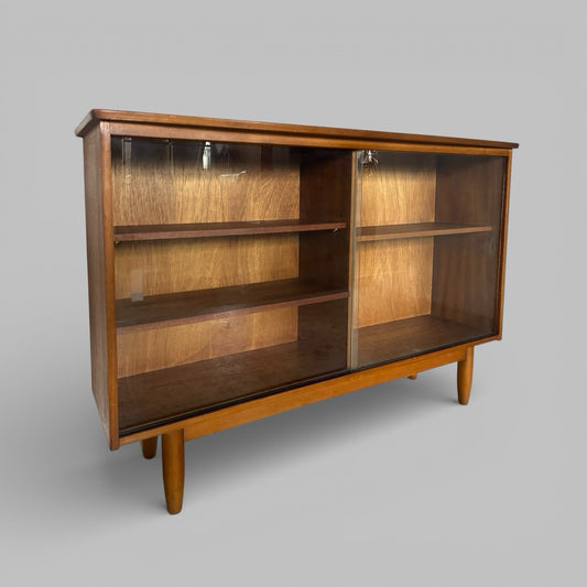 Mid Century Teak Glazed Bookcase