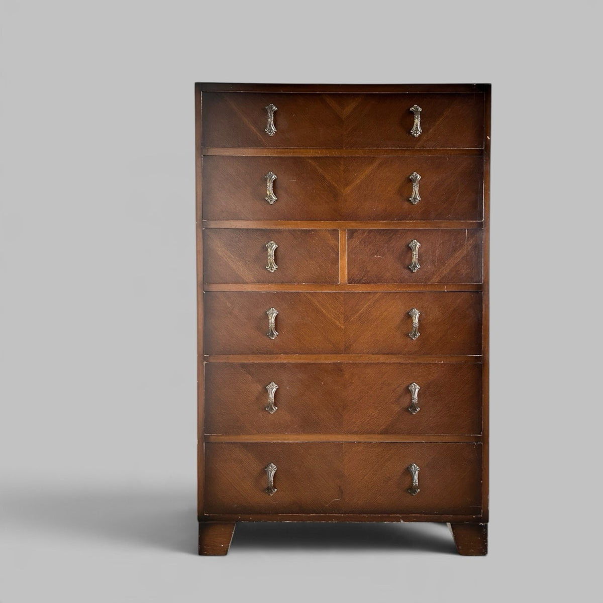 Vintage Oak Tallboy Chest of Drawers