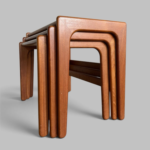 Danish Style Teak Nest of Three Tables