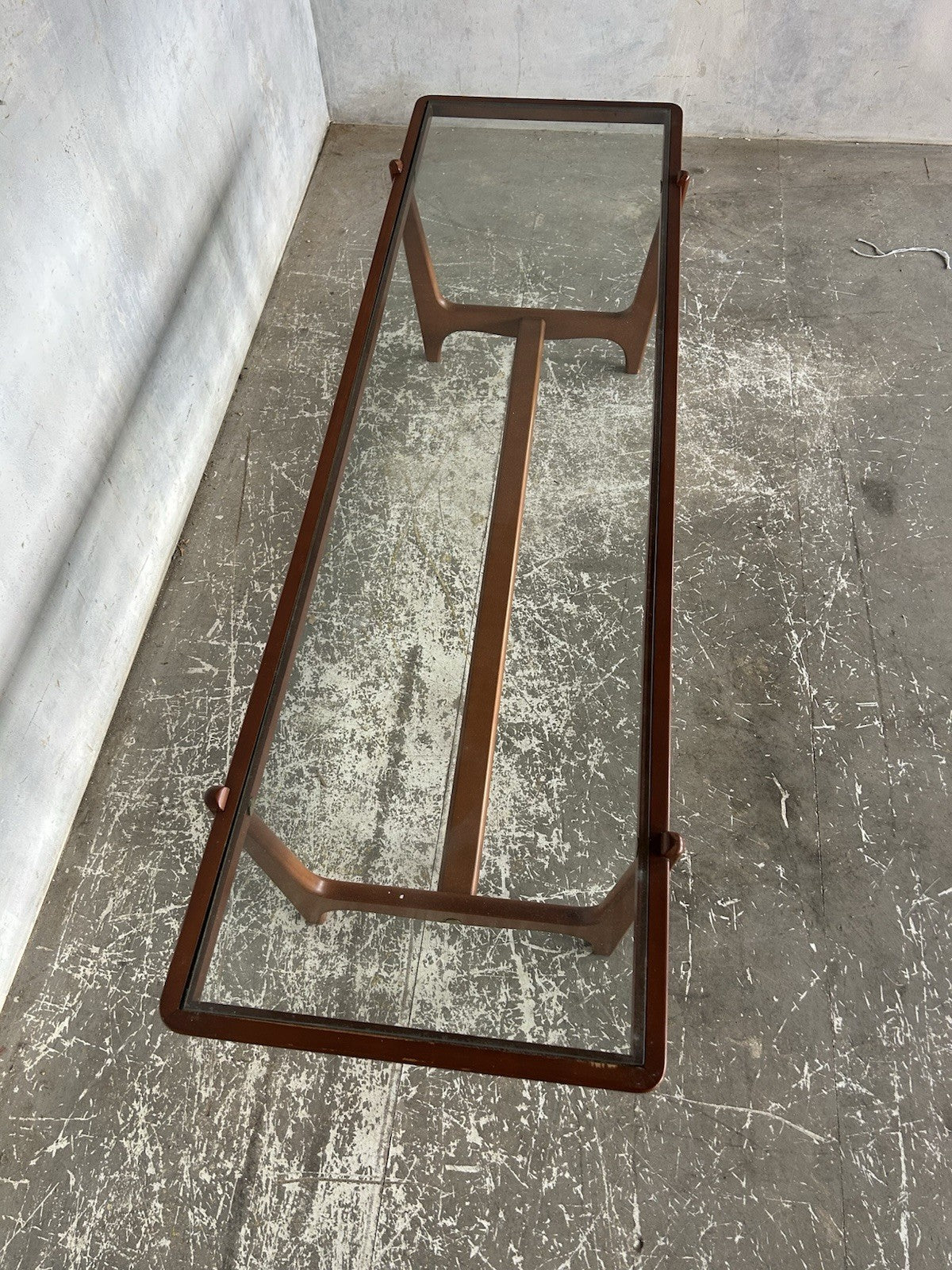 Mid Century Teak And Glass Coffee Table