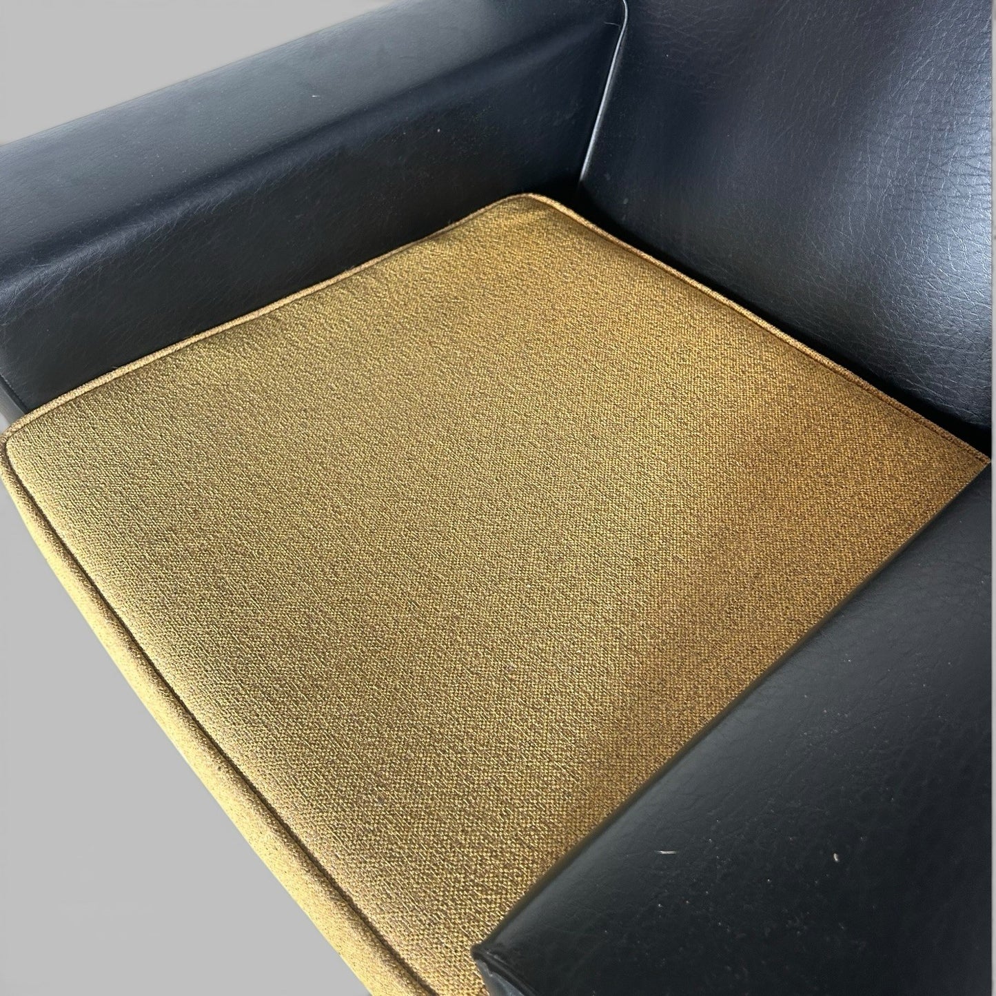 1960s Black Vinyl Lounge Armchair