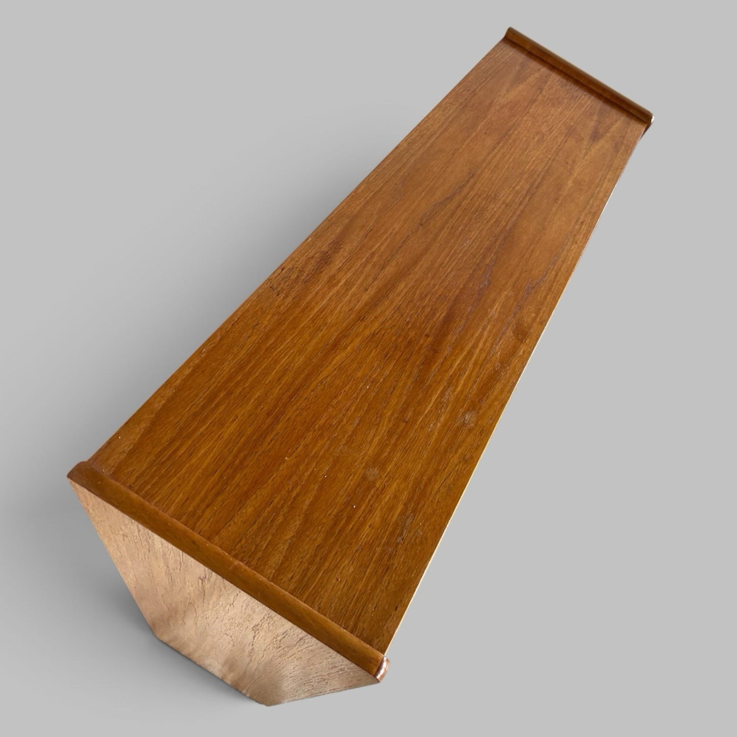 Nathan Teak Glazed Storage Cabinet with Two Drawers