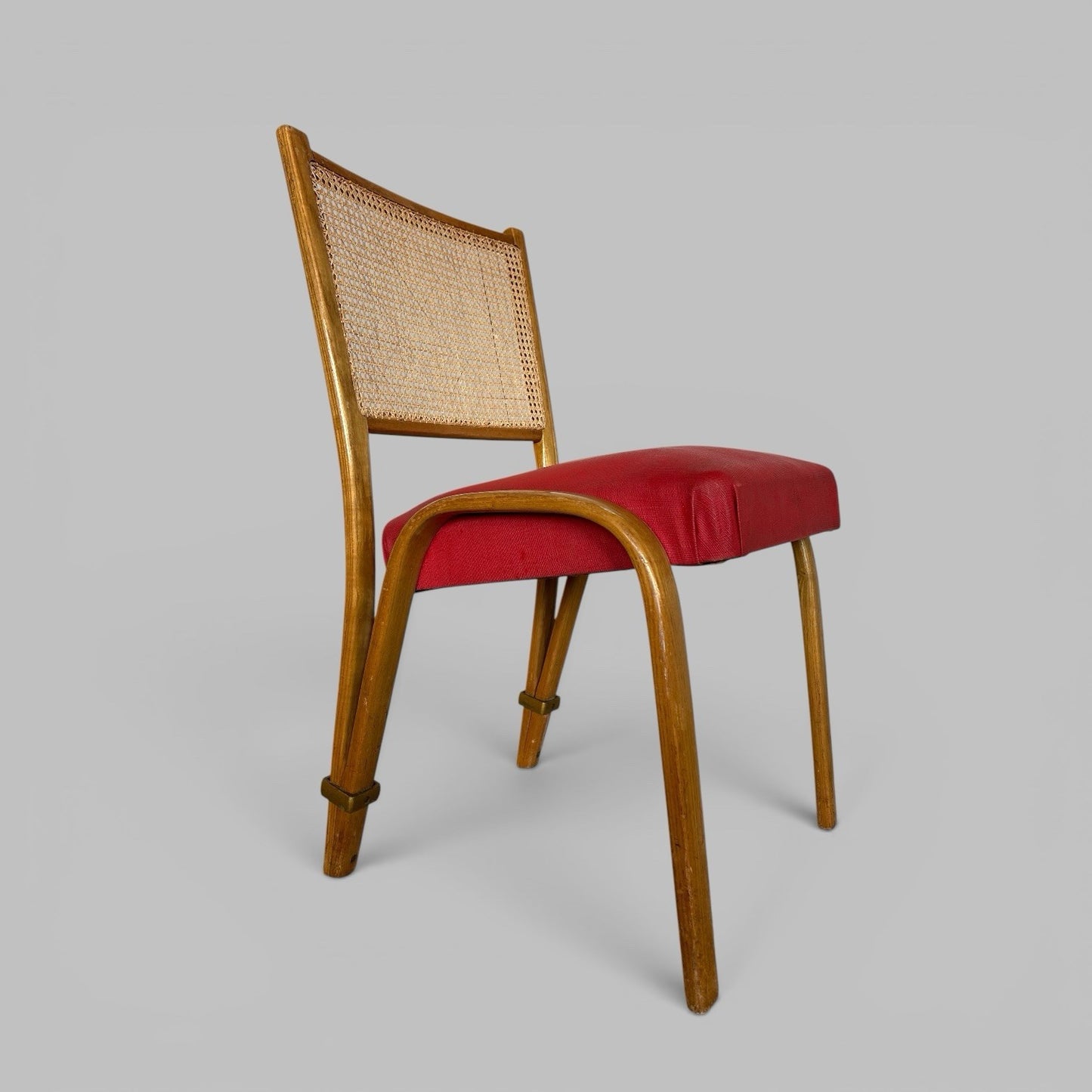 Vintage Bentwood Cane Back Dining Chair by Bow-Wood