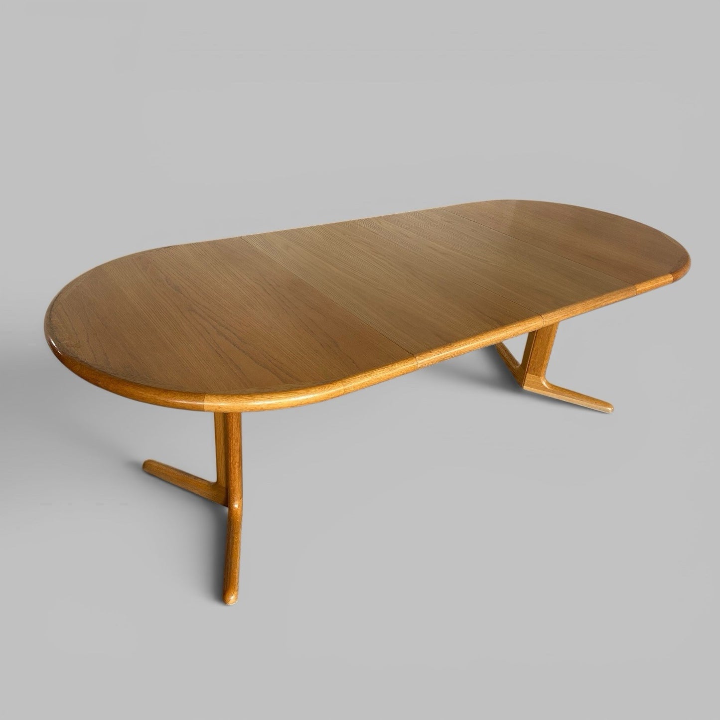Danish Blonde Wood Double Extending Dining Table