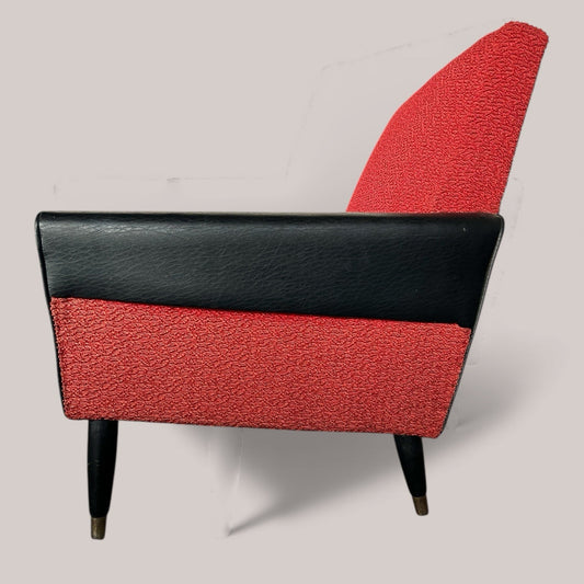 Red 1960s Cocktail Armchair