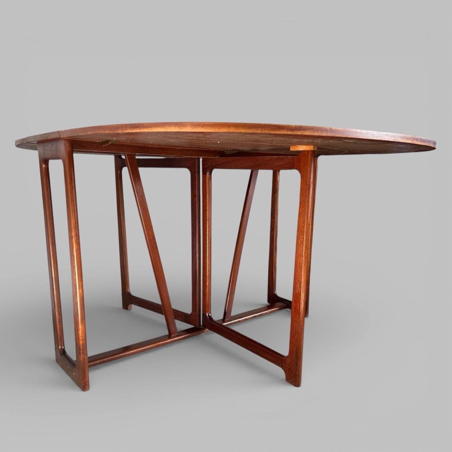 Mid Century McIntosh Teak Drop Leaf Dining Table – Extending Oval