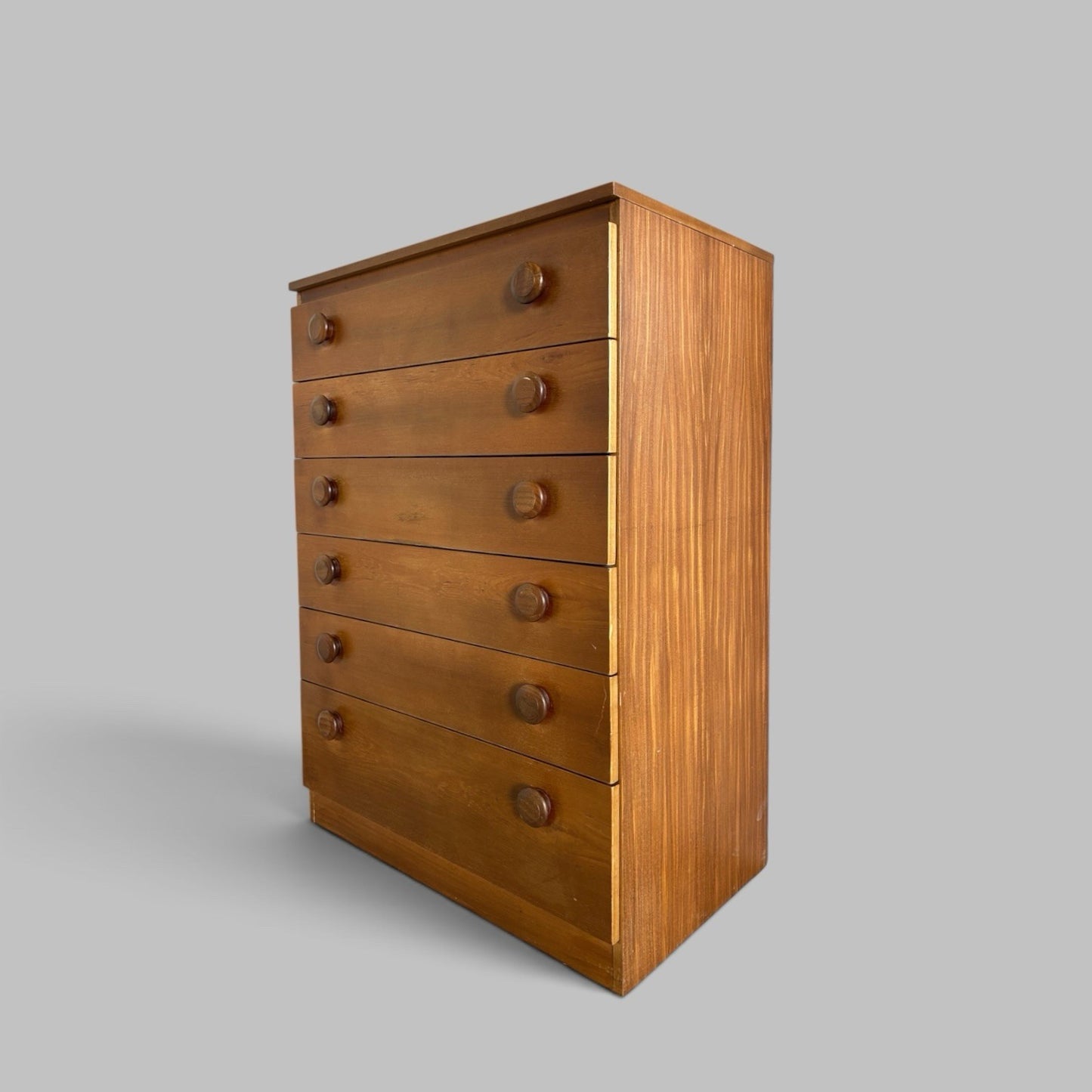 Legate Furniture Teak Six Drawer Tallboy Chest of Drawers