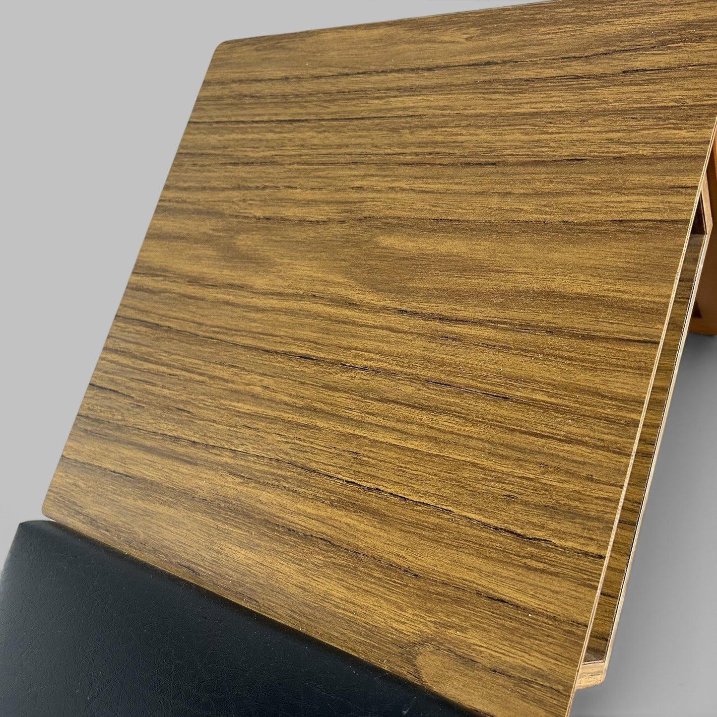 1960s Formica Telephone Table / hall bench with Black Vinyl Seat