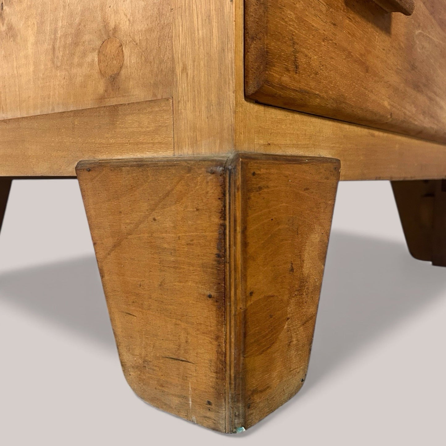 1930s Utilitarian Solid Pine Tallboy