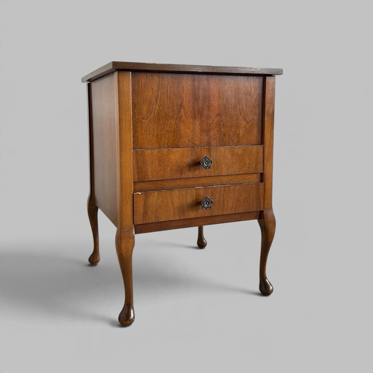 Vintage Sewing Box Bedside Cabinet with Drawers