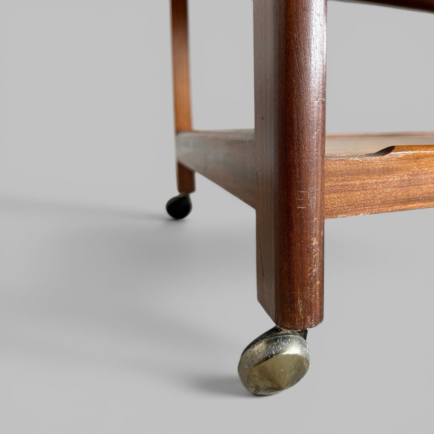 Mid Century Danish Teak Drinks Trolley on Castors