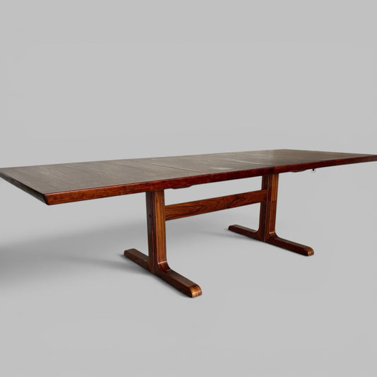Skovby Danish Rosewood Double Extending Dining Table