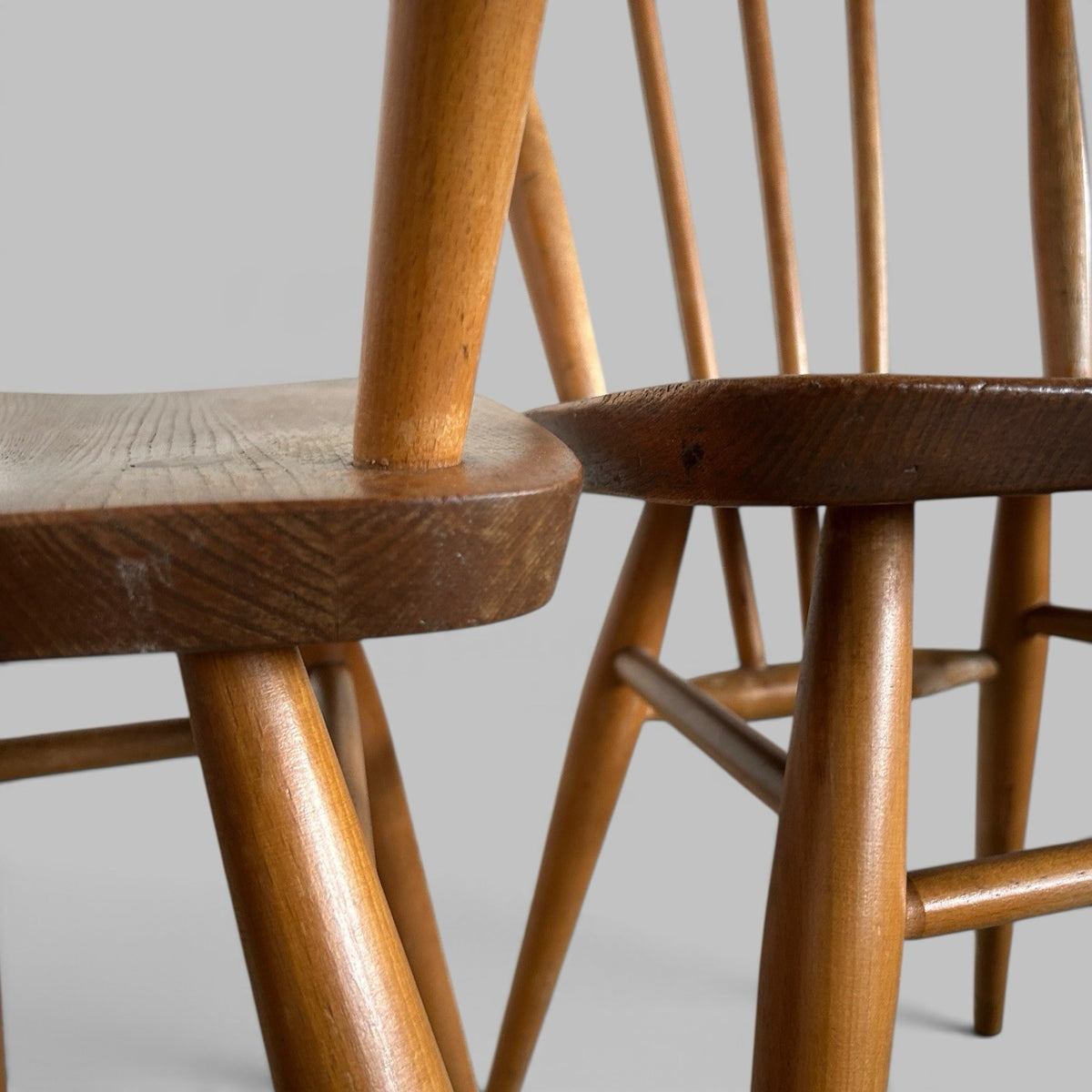 Pair of 1960s Ercol Model 391 Windsor Dining Chairs