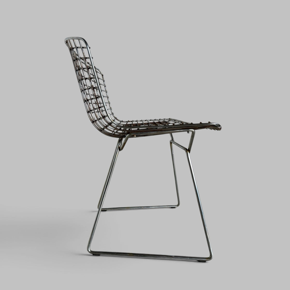 Genuine Knoll Harry Bertoia Model 420 Chrome Wire Side Chair