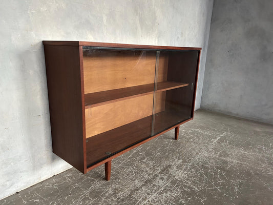 mid century glazed bookcase / display unit by Avalon