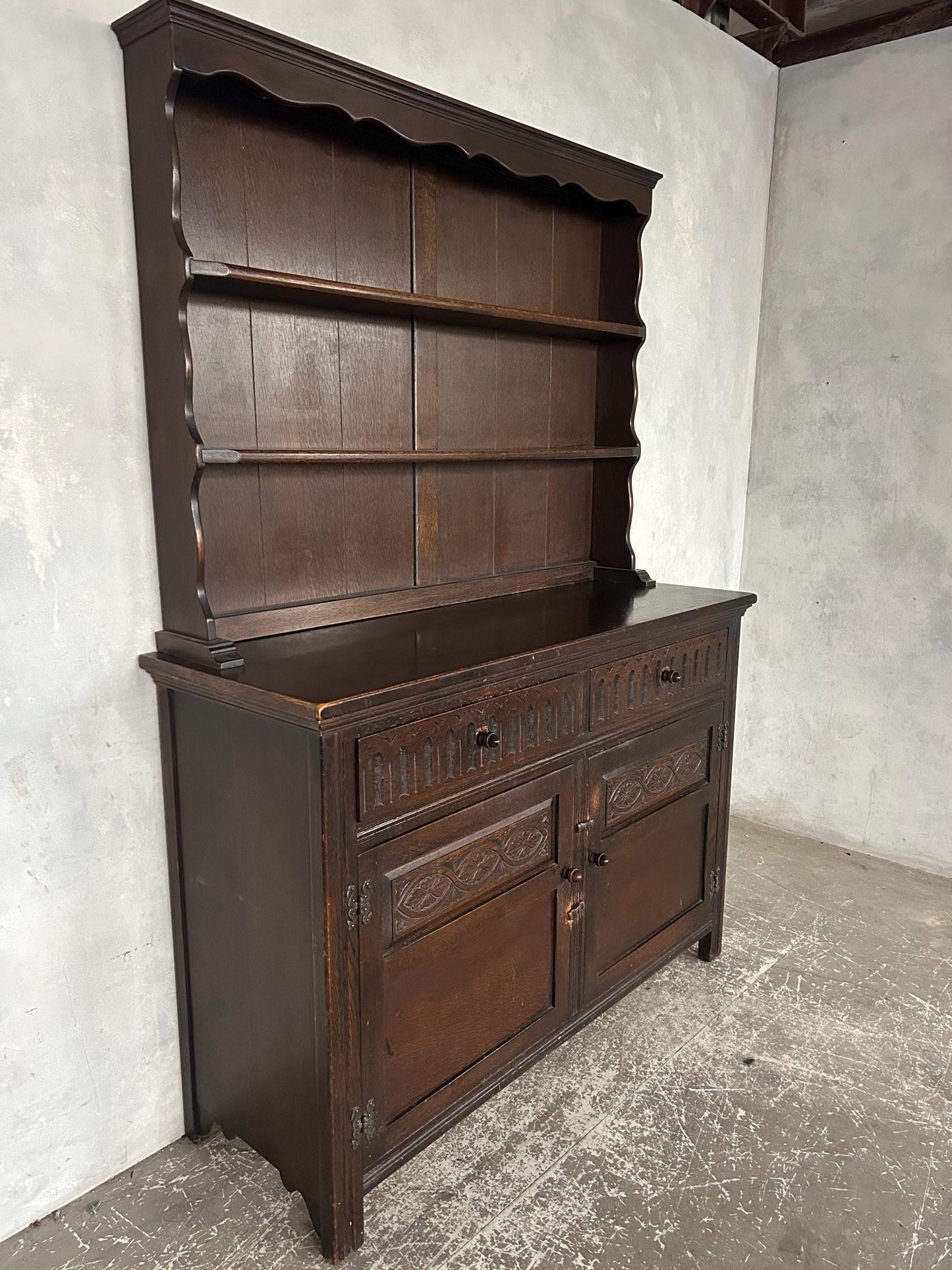 1950s oak farmhouse Welsh dresser