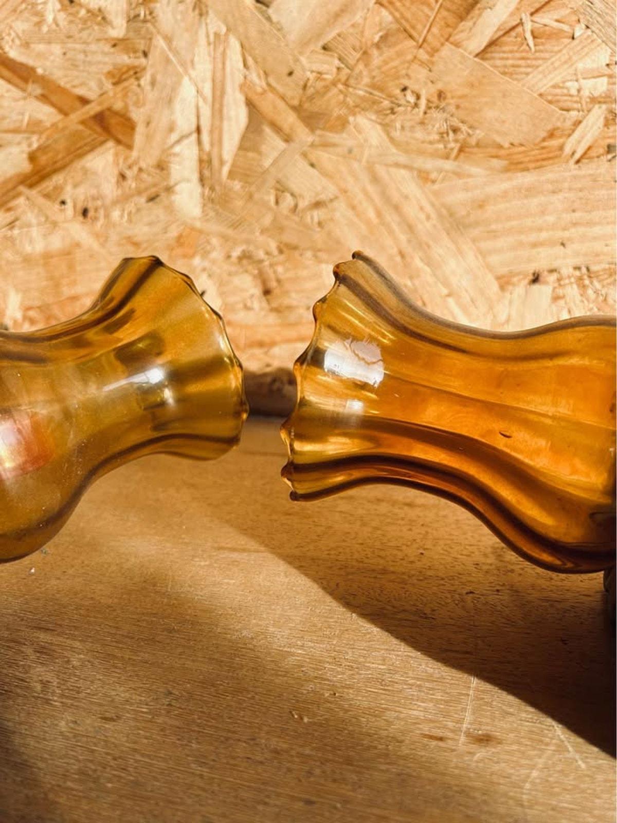 Kitsch retro candlestick wall sconces (pair)